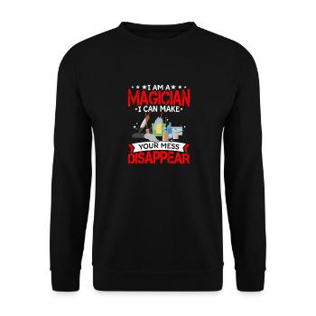 Making chaos disappear Administrator Housekeeper - Unisex Sweatshirt - black - Front - Alina (178cm) & Michal (187cm)