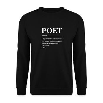 Poète Définition Amoureux de la poésie Lecteur de poésie - Sweat-shirt Unisexe - noir - Devant - Alina (178cm) & Michal (187cm)