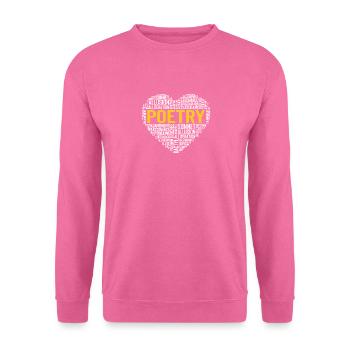 Poésie Coeur Poète Expert Poésie Amoureux Lecteur - Sweat-shirt Unisexe - rose - Devant