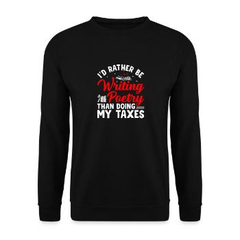 Schreiben Sie Lieber Poesie Poet Poesie Liebhaber - Unisex Pullover - Schwarz - Vorne - Alina (178cm) & Michal (187cm)