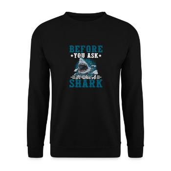 Hai-amputierter - Unisex Pullover - Schwarz - Vorne - Alina (178cm) & Michal (187cm)
