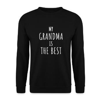 grand-mère c'est la meilleure / humour enfant - Sweat-shirt Unisexe - noir - Devant - Alina (178cm) & Michal (187cm)