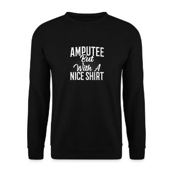 Nizza Amputierte Prothese - Unisex Pullover - Schwarz - Vorne - Alina (178cm) & Michal (187cm)