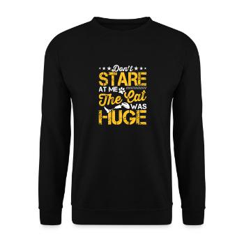 Cat was huge amputated prosthetic leg, - Unisex Sweatshirt - black - Front - Alina (178cm) & Michal (187cm)