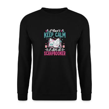 Ich Bin Ein Scrapbooker Scrapbooking Crafting - Unisex Pullover - Schwarz - Vorne - Alina (178cm) & Michal (187cm)