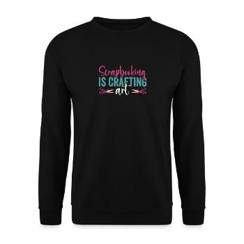 Scrapbooking Basteln Kunsthandwerk Liebhaber - Unisex Pullover - Schwarz - Vorne - Alina (178cm) & Michal (187cm)