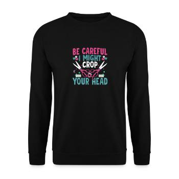 Crop Head Scrapbooking Crafting Craft Scrapbooker - Unisex Sweatshirt - black - Front - Alina (178cm) & Michal (187cm)