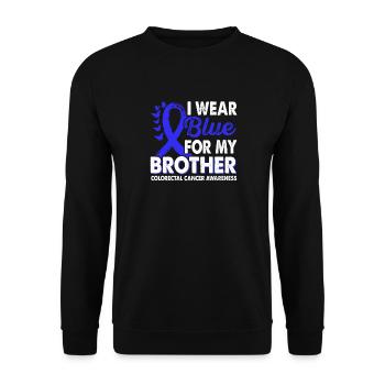 Portez du bleu clair pour - Sweat-shirt Unisexe - noir - Devant - Alina (178cm) & Michal (187cm)