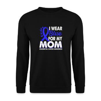 Portez du bleu clair pour les mamans colorectals - Sweat-shirt Unisexe - noir - Devant - Alina (178cm) & Michal (187cm)
