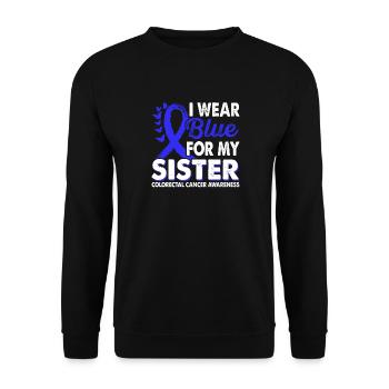 Portez du bleu clair pour le cancer du côlon - Sweat-shirt Unisexe - noir - Devant - Alina (178cm) & Michal (187cm)