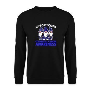 Support Squad Colorectal Colon Cancer Awareness - Unisex Sweatshirt - black - Front - Alina (178cm) & Michal (187cm)
