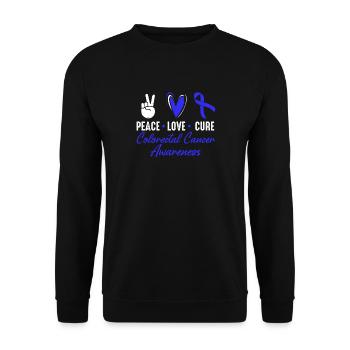 Peace Love Healing Cancer colorectal du côlon - Sweat-shirt Unisexe - noir - Devant - Alina (178cm) & Michal (187cm)