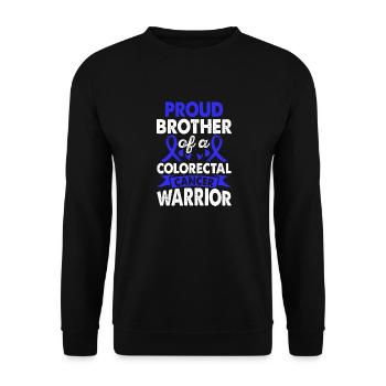 Colorectal Cancer Warrior Consciousness Blue Brother - Unisex Sweatshirt - black - Front - Alina (178cm) & Michal (187cm)