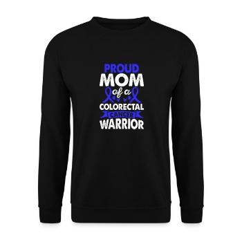 Mother of Colorectal Cancer Warrior Colon Consciousness - Unisex Sweatshirt - black - Front - Alina (178cm) & Michal (187cm)