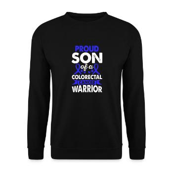 Son of colon cancer warrior colon consciousness - Unisex Sweatshirt - black - Front - Alina (178cm) & Michal (187cm)
