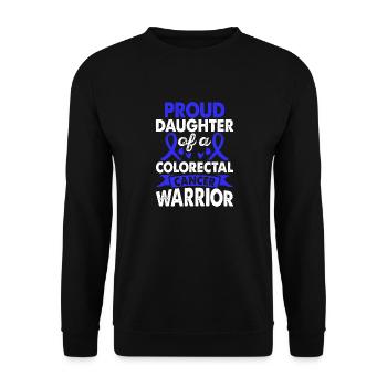 Daughter of Colon Cancer Warrior Consciousness Blue - Unisex Sweatshirt - black - Front - Alina (178cm) & Michal (187cm)