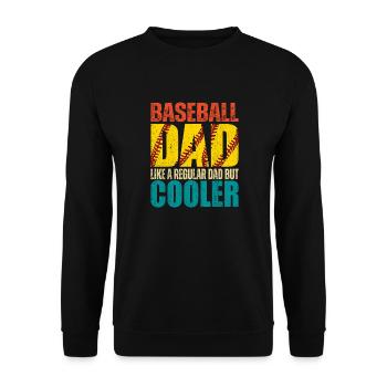 Baseball-Vater wie ein normaler Vater, aber cooler - Unisex Pullover - Schwarz - Vorne - Alina (178cm) & Michal (187cm)