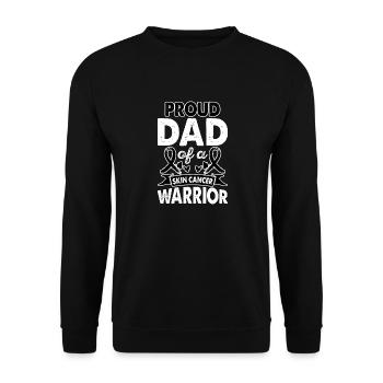 Father of the Skin Cancer Warrior - Unisex Sweatshirt - black - Front - Alina (178cm) & Michal (187cm)