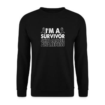 Je suis un survivant - Sweat-shirt Unisexe - noir - Devant - Alina (178cm) & Michal (187cm)