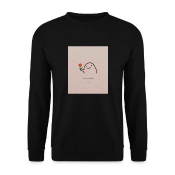You are enough - Kawaii - Positive vibes - Unisex Sweatshirt - black - Front - Alina (178cm) & Michal (187cm)