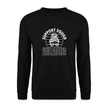 Support Squad Skin Melanoma Cancer Awareness Black - Unisex Sweatshirt - black - Front - Alina (178cm) & Michal (187cm)