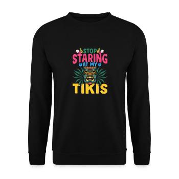 Stop on Tikis Hawaiian Luau Maui Hawaii - Unisex Sweatshirt - black - Front - Alina (178cm) & Michal (187cm)