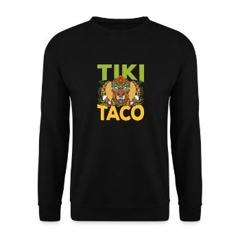 Tiki Taco Hawaiian Luau Maui Hawaii Party Tiki - Unisex Sweatshirt - black - Front - Alina (178cm) & Michal (187cm)