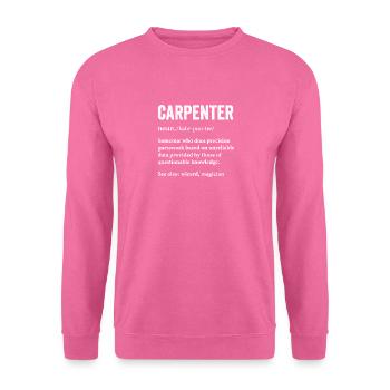 Tischler-definition Holzarbeiter - Unisex Pullover - Pink - Vorne