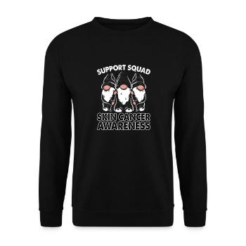 Support Squad Skin Melanoma Cancer Awareness Black - Unisex Sweatshirt - black - Front - Alina (178cm) & Michal (187cm)