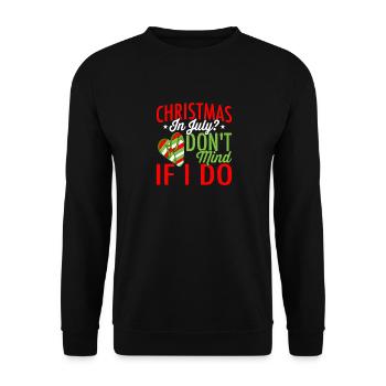 I don't mind if I spend Christmas in the - Unisex Sweatshirt - black - Front - Alina (178cm) & Michal (187cm)