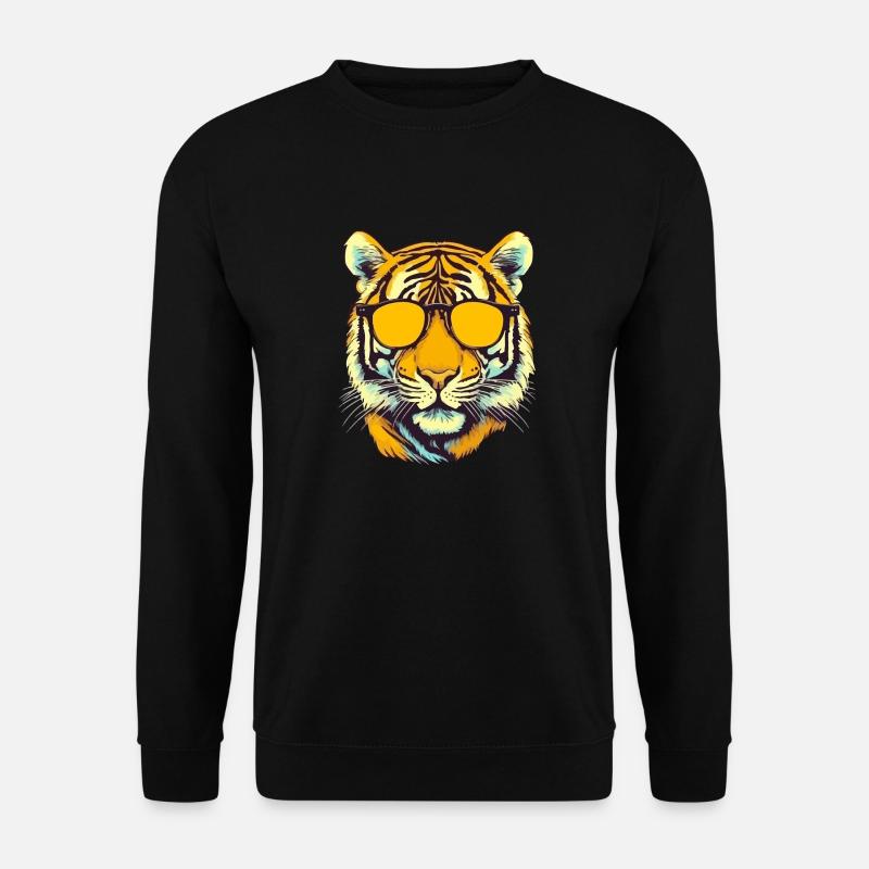 Tigy, der bebrillte Tiger - Unisex Pullover - Schwarz