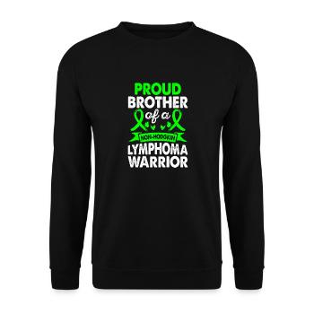 Brother Of Non Hodgkin Lymphoma Warrior Awareness - Unisex Pullover - Schwarz - Vorne - Alina (178cm) & Michal (187cm)