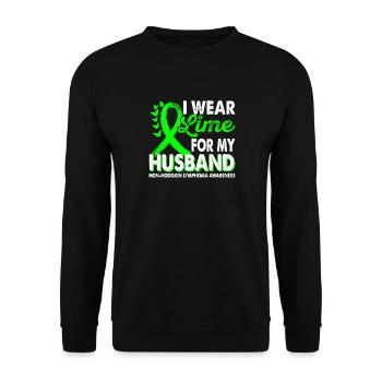 Appliquez des verts de citron vert à votre mari sur le - Sweat-shirt Unisexe - noir - Devant - Alina (178cm) & Michal (187cm)