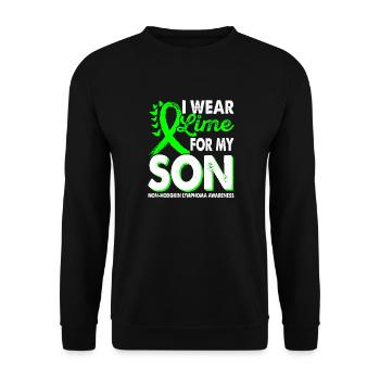 Appliquer des verts de citron vert pour le mois de - Sweat-shirt Unisexe - noir - Devant - Alina (178cm) & Michal (187cm)