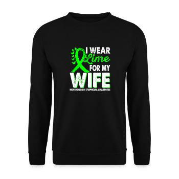 Portez des verts citron vert pour sensibiliser à - Sweat-shirt Unisexe - noir - Devant - Alina (178cm) & Michal (187cm)