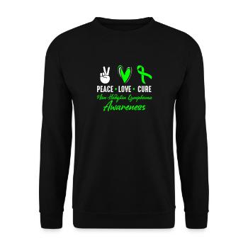 Peace Love Cure - Unisex Sweatshirt - black - Front - Alina (178cm) & Michal (187cm)