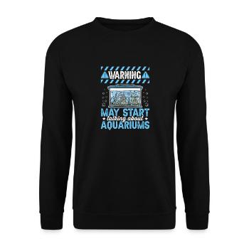 Speaking of aquariums, aquascaping, aquascaper fishing - Unisex Sweatshirt - black - Front - Alina (178cm) & Michal (187cm)
