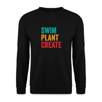 Swim Plant Create Aquascaping Aquascaper Aquarium - Unisex Sweatshirt - black - Front - Alina (178cm) & Michal (187cm)