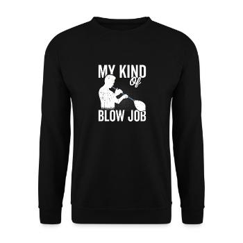 Art Von Blasjob Glasbläser Glasbläserei - Unisex Pullover - Schwarz - Vorne - Alina (178cm) & Michal (187cm)