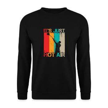 Heißluftglasbläser Glasbläser Glasarbeiter - Unisex Pullover - Schwarz - Vorne - Alina (178cm) & Michal (187cm)