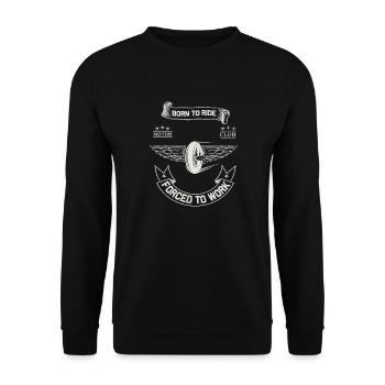 Born To Ride MC Wings Design - Unisex Sweatshirt - black - Front - Alina (178cm) & Michal (187cm)
