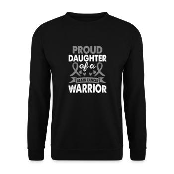 Daughter of Brain Tumor Cancer Warrior Consciousness - Unisex Sweatshirt - black - Front - Alina (178cm) & Michal (187cm)