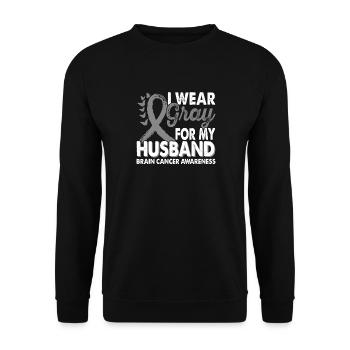 Wear gray for the month of awareness for - Unisex Sweatshirt - black - Front - Alina (178cm) & Michal (187cm)
