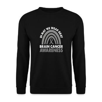 In May, we carry the month of enlightenment on - Unisex Sweatshirt - black - Front - Alina (178cm) & Michal (187cm)