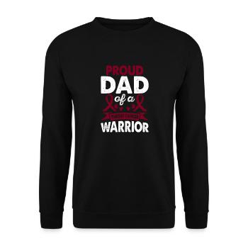 Father of Laryngeal Cancer Warrior Consciousness, - Unisex Sweatshirt - black - Front - Alina (178cm) & Michal (187cm)
