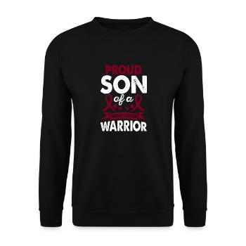 Son of Laryngeal Cancer Warrior Consciousness - Unisex Sweatshirt - black - Front - Alina (178cm) & Michal (187cm)