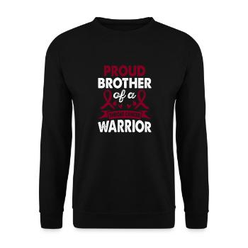 Brother of Laryngeal Cancer Warrior Consciousness - Unisex Sweatshirt - black - Front - Alina (178cm) & Michal (187cm)
