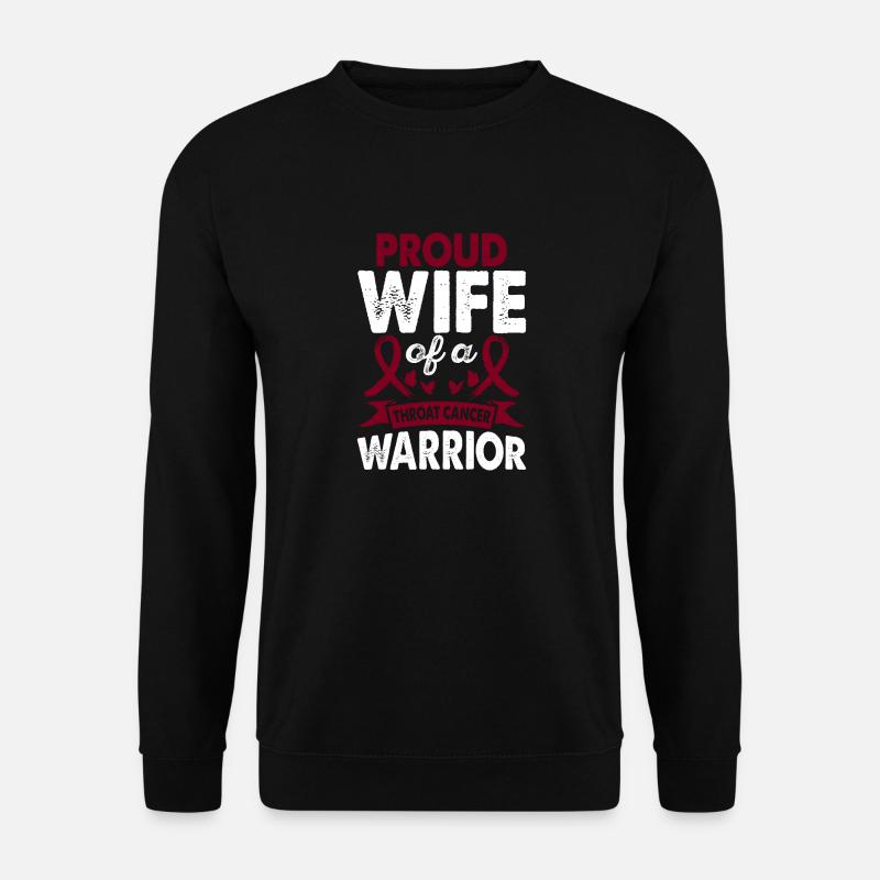 Ehefrau Von Kehlkopfkrebs Krieger-bewusstsein - Unisex Pullover - Schwarz