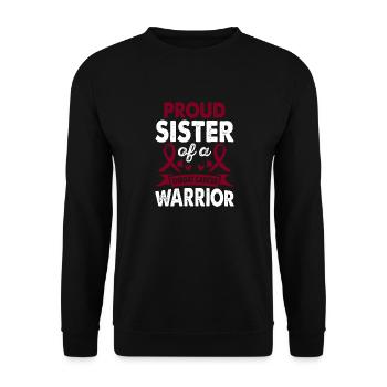 Sister of Laryngeal Cancer Warrior Consciousness - Unisex Sweatshirt - black - Front - Alina (178cm) & Michal (187cm)
