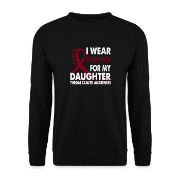 Wear burgundy for the month of - Unisex Sweatshirt - black - Front - Alina (178cm) & Michal (187cm)